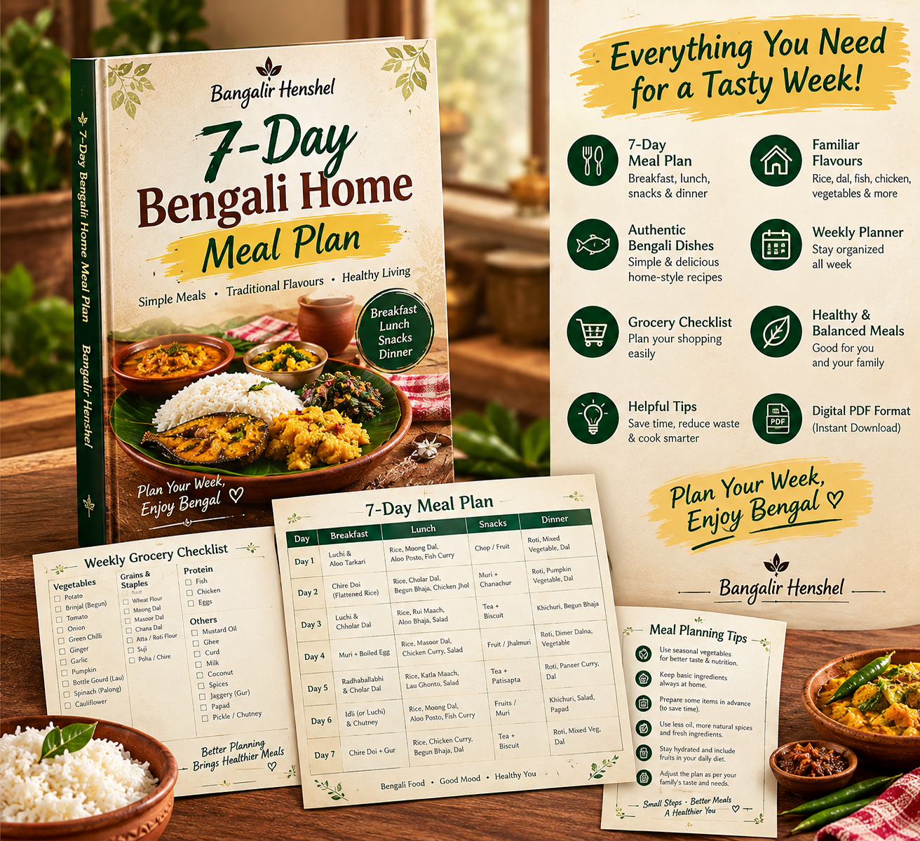 7-Day Bengali Home Meal Plan